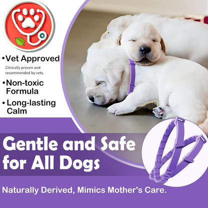 Calming Collars for Dogs - 4 Packs，Pheromone Calming Dog，Dog Calming Collar Relief for Anxiety, Stress & Separation, Adjustable 25 Inch Size, Anxiety Collar for Dogs, Lasts 60 Days