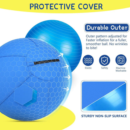 Herding Ball for Dogs and Horses - 18" Jolly Ball for Dogs, Blue Medium-Fx-20250618