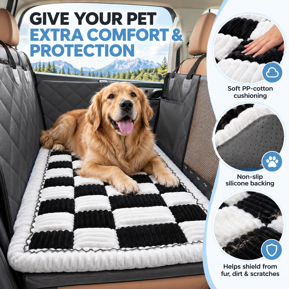 Dog Car Back Seat Bed