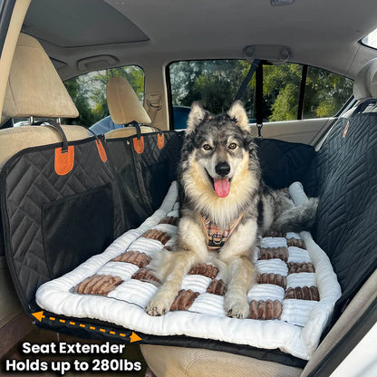 6-In-1 Dog Car Seat Cover for Back Seat, Waterproof Dog Car Hammock with Mesh Window, Non-Slip Pet Backseat Protector for Cars, Trucks and Suvs