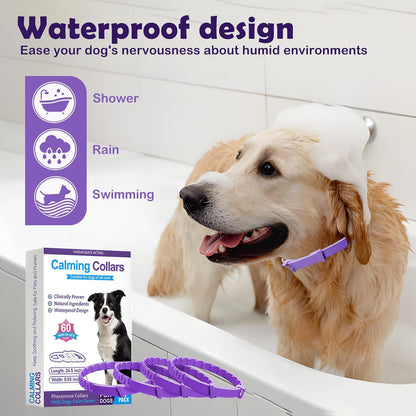 Calming Collars for Dogs - 4 Packs，Pheromone Calming Dog，Dog Calming Collar Relief for Anxiety, Stress & Separation, Adjustable 25 Inch Size, Anxiety Collar for Dogs, Lasts 60 Days